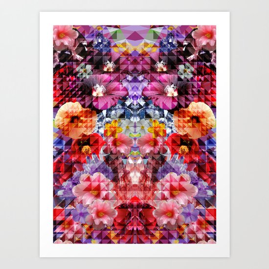 Crystal Floral Art Print