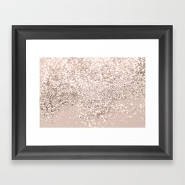 Blush Glitter Dream #4 (Faux Glitter) #shiny #decor #art #society6 Framed Art Print