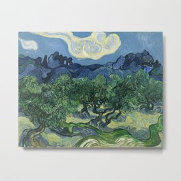 Olive Trees by Vincent van Gogh Metal Print | Vintage, Trees, Vincent, Gallery, Olive, Popular, Fine, Paintings, Illustration, Painting 