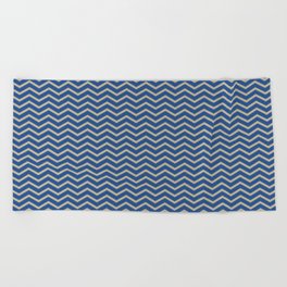 Aztec Wave Blue Beach Towel