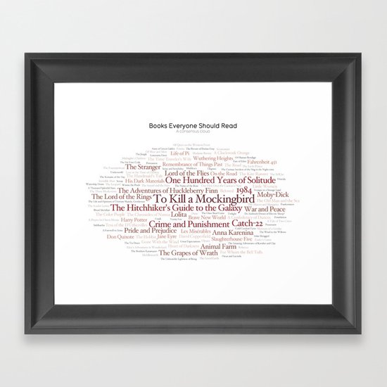 Books Everyone Should Read (Original-version) Framed Art Print