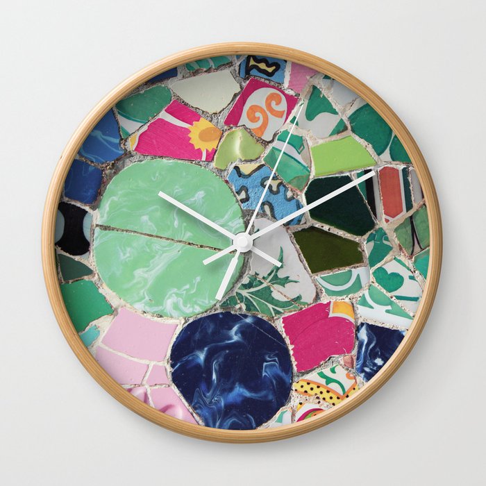 Tiling with pattern 6 Wall Clock