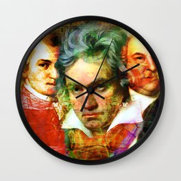 Mozart Beethoven Bach 20140128 Wall Clock