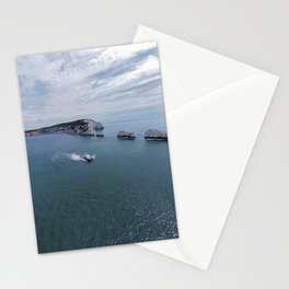 Hovercraft at the Needles (Isle of Wight's most iconic photo) Stationery Card