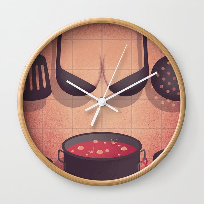 Sexy Kitchen Wall Clock By Davidebonazzi Society6