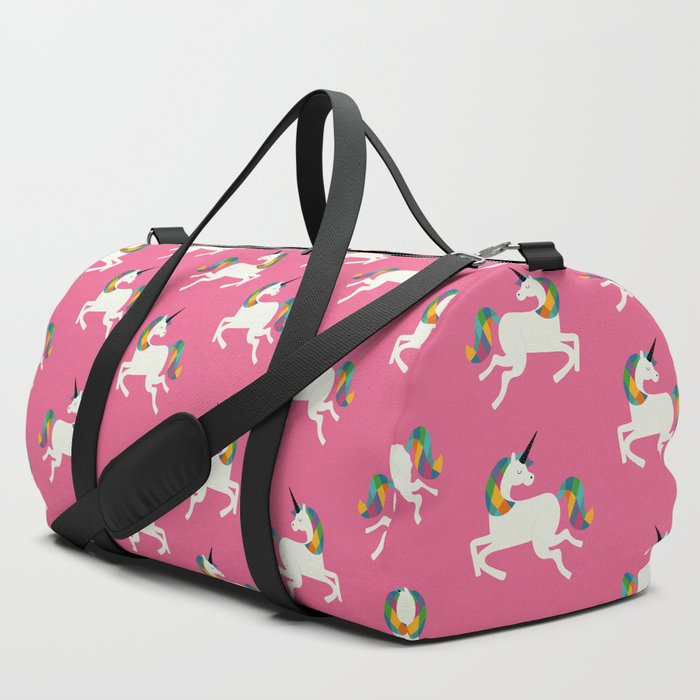 To be a unicorn Duffle Bag by Andy Westface