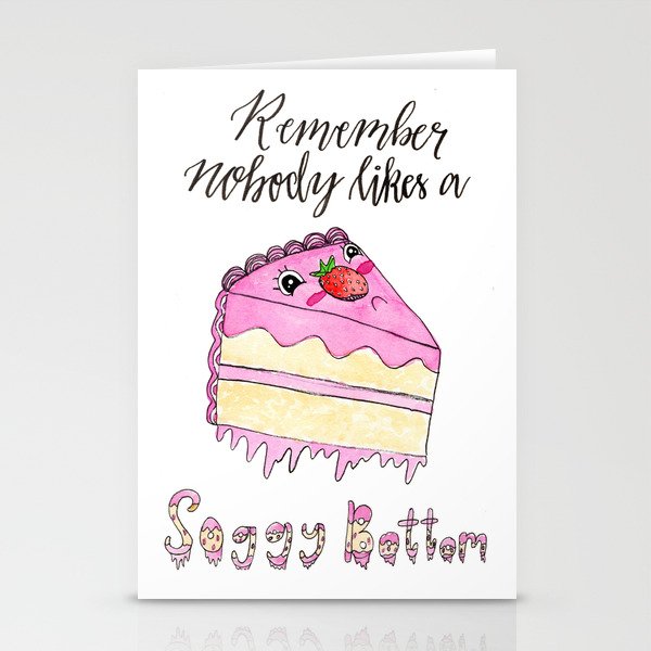 Soggy bottom, Great British Bake Off, Mary Berry Stationery Cards