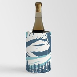 Lake tahoe ski poster Wine Chiller