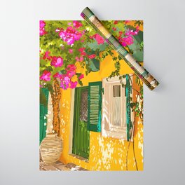 Living in the Sunshine. Always. | Summer Exotic Travel Architecture | Italy Sicily Boho Buildings Wrapping Paper