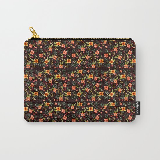 Flower Watercolor Pattern Carry-All Pouch