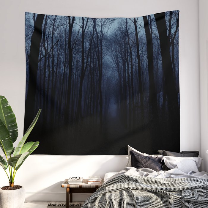Deep Dark Forest Wall Tapestry by Whimsy Romance and Fun by