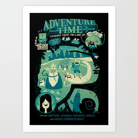 Legends from the Land of Ooo Art Print
