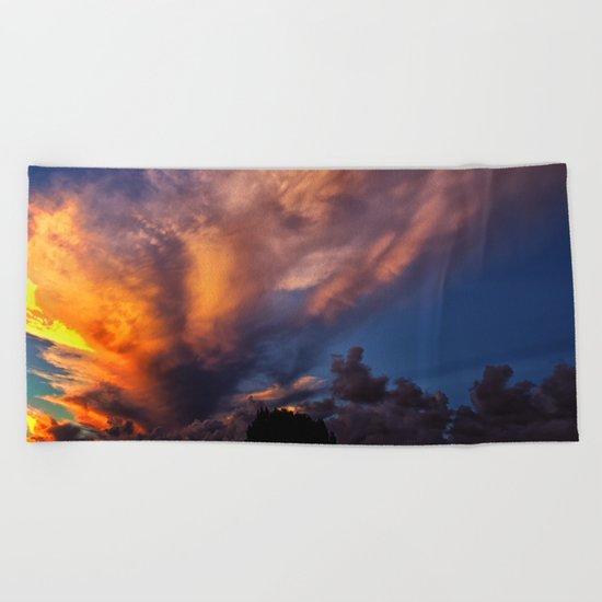 Winged Sunset Beach Towel