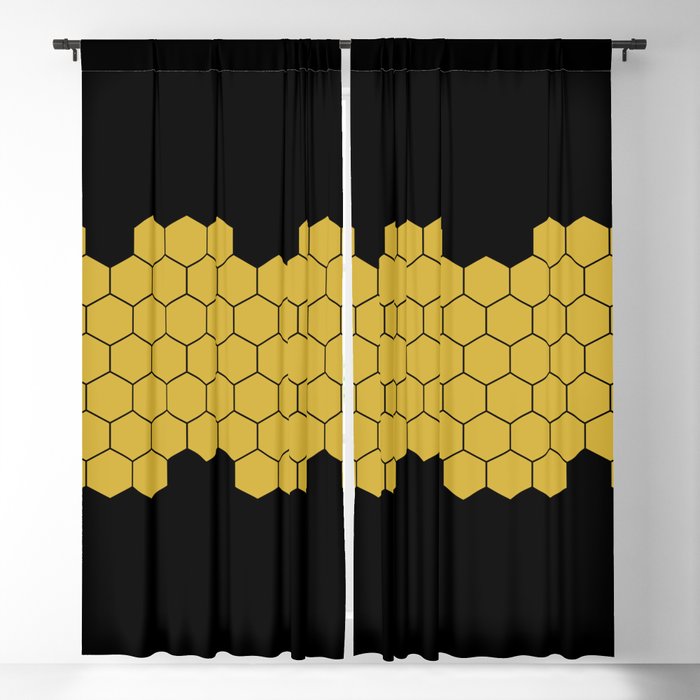 Honeycomb Black Blackout Curtain