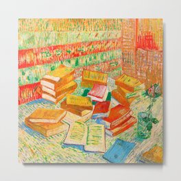 Van Gogh Still Life with French Novels Metal Print | Books, Vangogh, Stilllife, Painting 