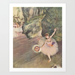 Dancer With A Bouquet Of Flowers The Star Of The Ballet By Edgar Degas | Reproduction | Famous Frenc Art Print