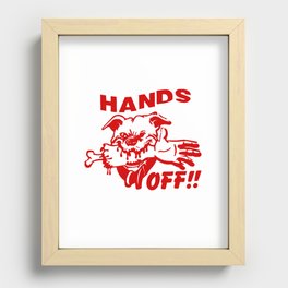 Funny Hands off Recessed Framed Print