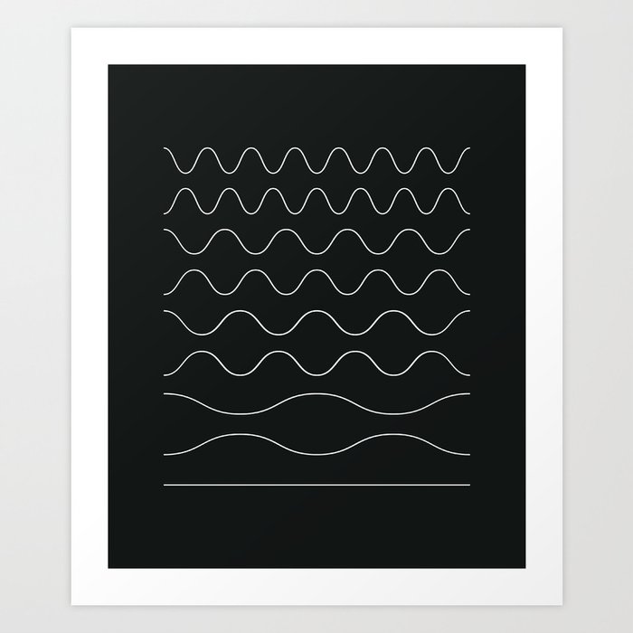 between waves Art Print