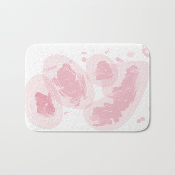 Encestra 3 - Minimal Abstract Painting - Pink, Rose Bath Mat