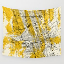 Stockton, USA - Authentic City Map Wall Tapestry