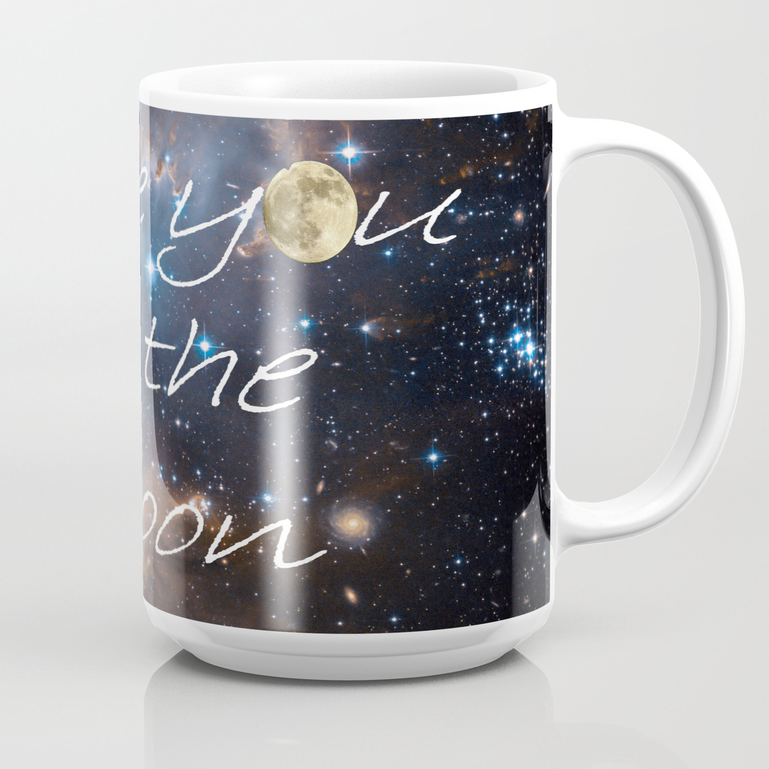 Contemporary I Love You To The Moon Stars Bedroom Decor Art A521