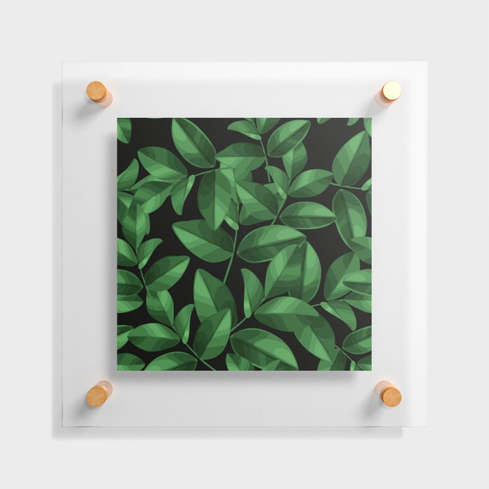 Green Leaves Floating Acrylic Print