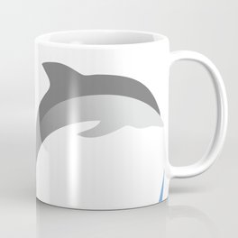 dolphin with wave rolls Coffee Mug