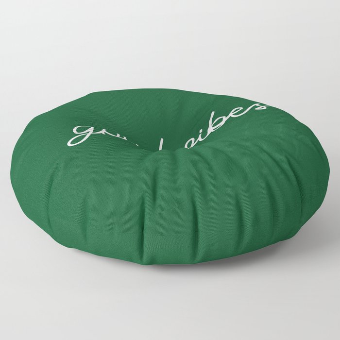 Good Vibes green Floor Pillow