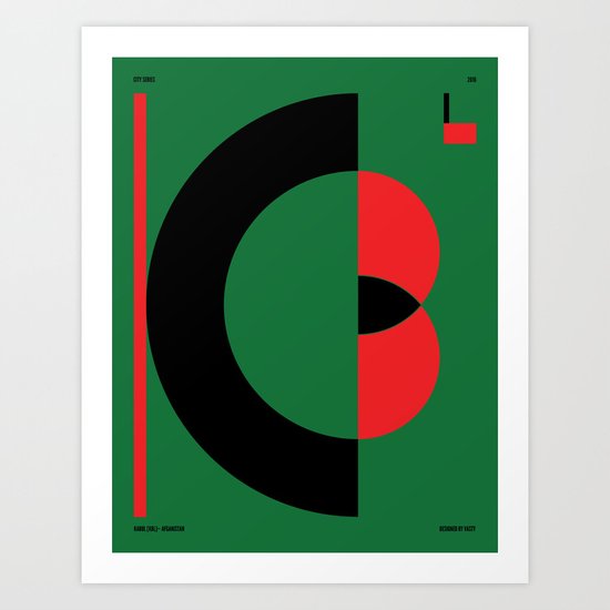 Kabul — City Series Art Print