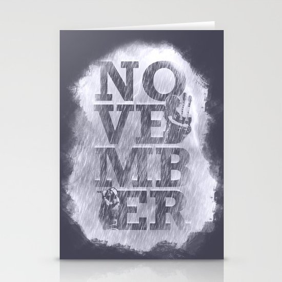 November Rain Stationery Cards