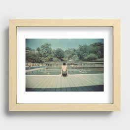 A day at the pool Recessed Framed Print