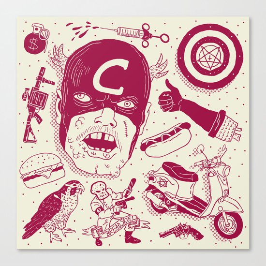Craptain America Canvas Print