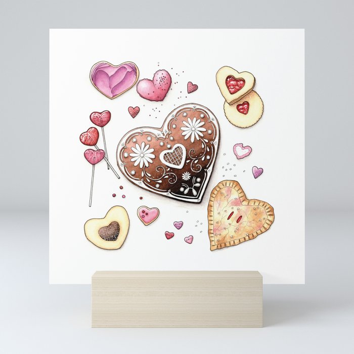heart collection Mini Art Print