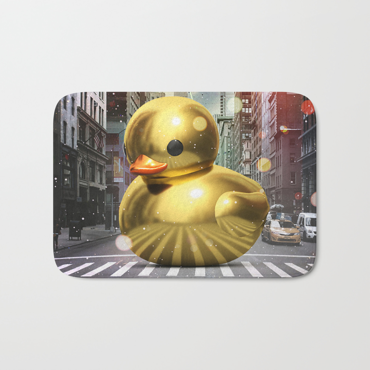 The Golden Rubber Duck Bath Mat By Vincepezzaniti Society6