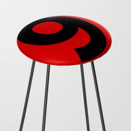 Number 9 (Black & Red) Counter Stool