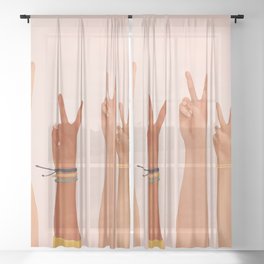 Peace Sheer Curtain