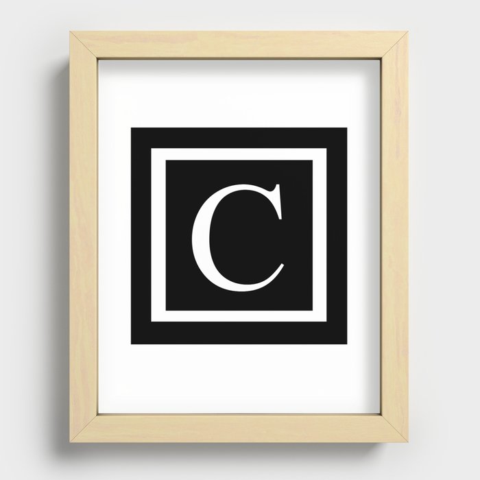 C monogram Recessed Framed Print