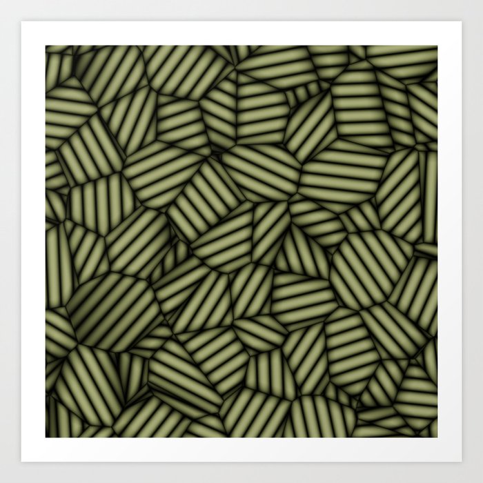 Tropical Nature Pattern with Leaves Art Print