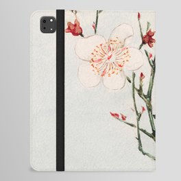 Japanese Plum Branches Painting,Japanese Pink Floral Painting,Vintage Floral Painting, iPad Folio Case