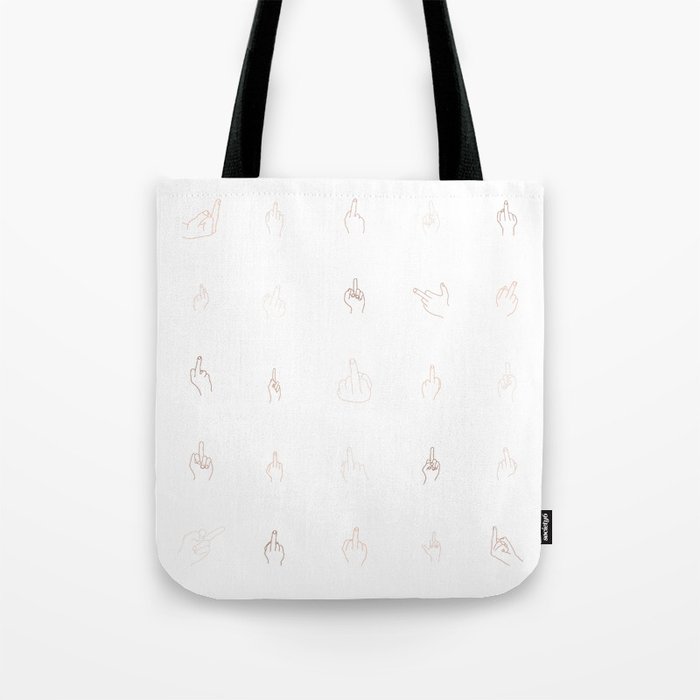 Middle fingers Tote Bag