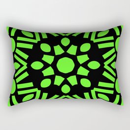 Green and black Rectangular Pillow