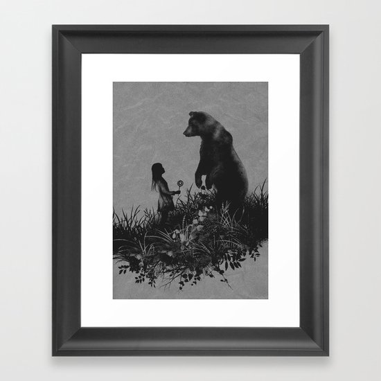 The Bear Encounter Framed Art Print