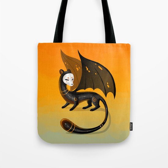Black Stoat Tote Bag