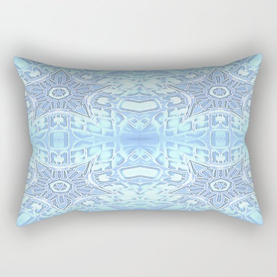 Frozen Blue Stars Rectangular Pillow