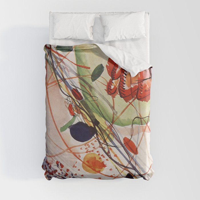 Aquarell print in high resolution by Wassily Kandinsky (1866–1944) abstract painting abstract Duvet Cover