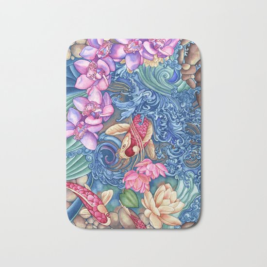 Orchid Splash Bath Mat