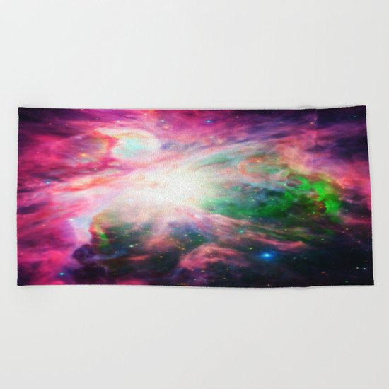 Orion NebuLA Colorful Purple Beach Towel