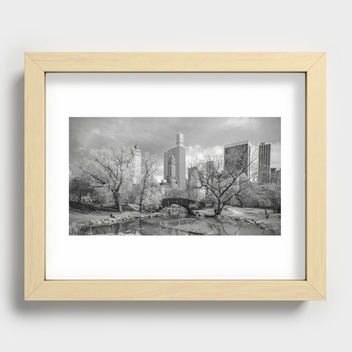 Central Park in Spring Recessed Framed Print