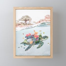 Coral Turtle • Save the Planet Framed Mini Art Print