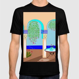 A Mediterranean Garden with Fountain T-shirt
